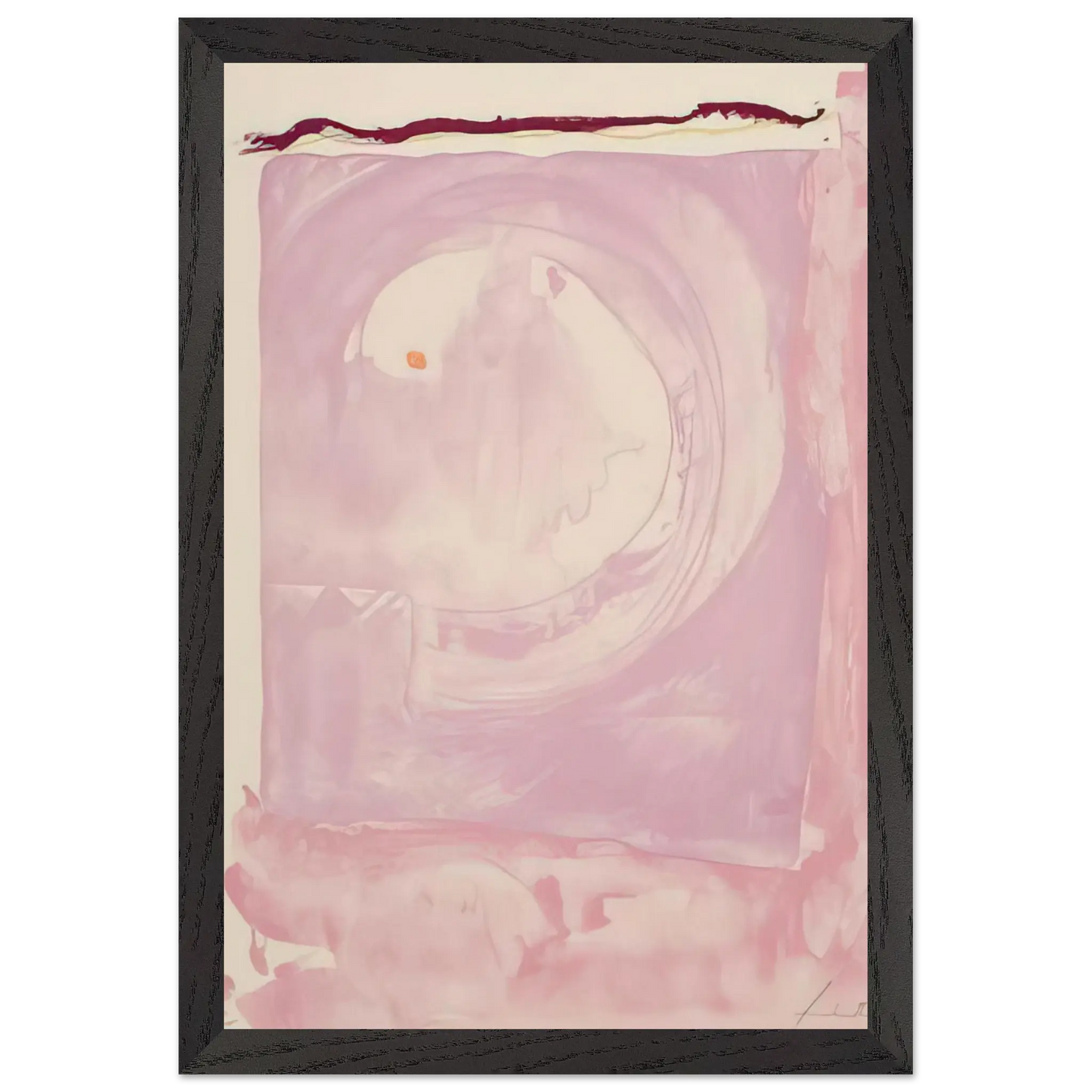 Helen Frankenthaler - Reflections IX - 1995 Wall art - A3 (29.7 x 42  cm) - Premium Wooden Framed Poster With Fine Art Paper - White frame