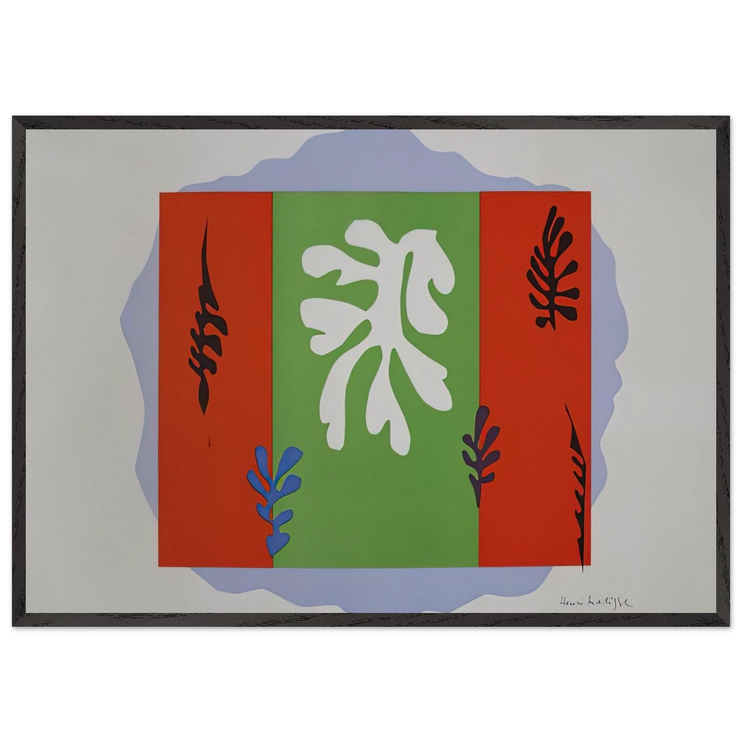 THE DANCER 1949 - Henri Matisse 70x100 cm / 28x40 inches Framed Art Print – Black Wooden Frame