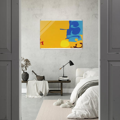 Blues Dovetailed in Yellow - 1970 - Patrick Heron Acrylic Print - 70x100 cm / 28x40″ inches