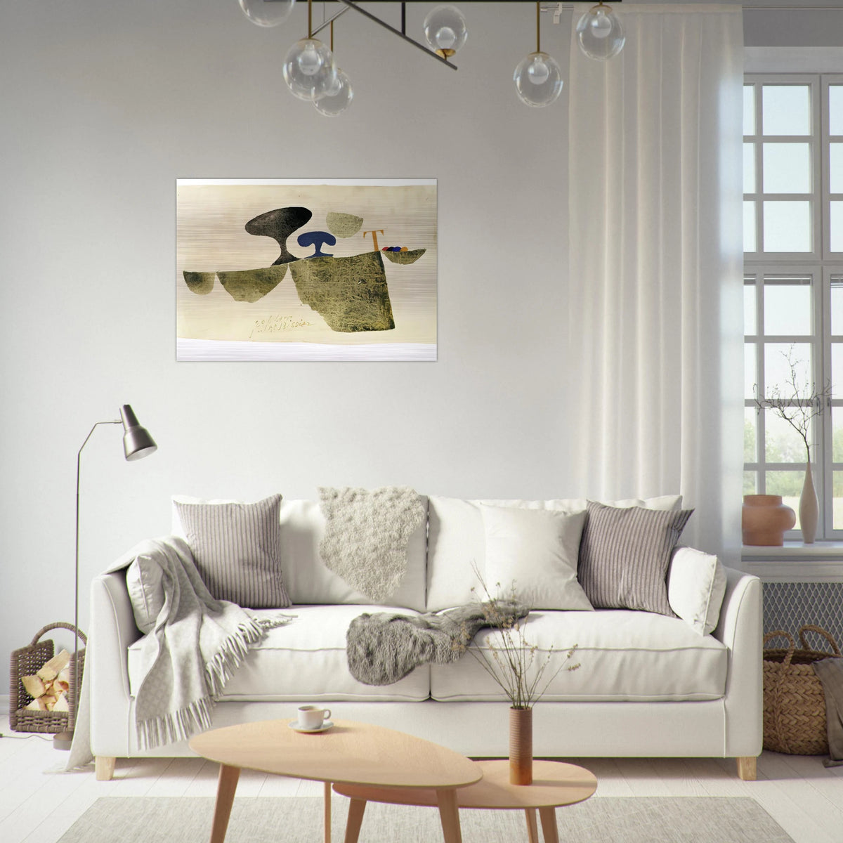 29.6.61 T - 1961 - Julius Bissier Brushed Aluminum Print - 70x100 cm / 28x40 inches | Julius Bissier Aluminum Print | Julius Bissier Prints
