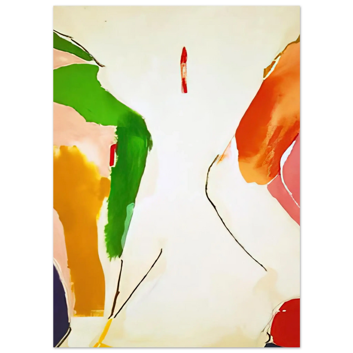 Helen Frankenthaler - Living Edge - 1973 Wall art - 28x43  cm / XL (11x17 Inches) - Premium Wooden Framed Poster With Fine Art Paper - Wood frame