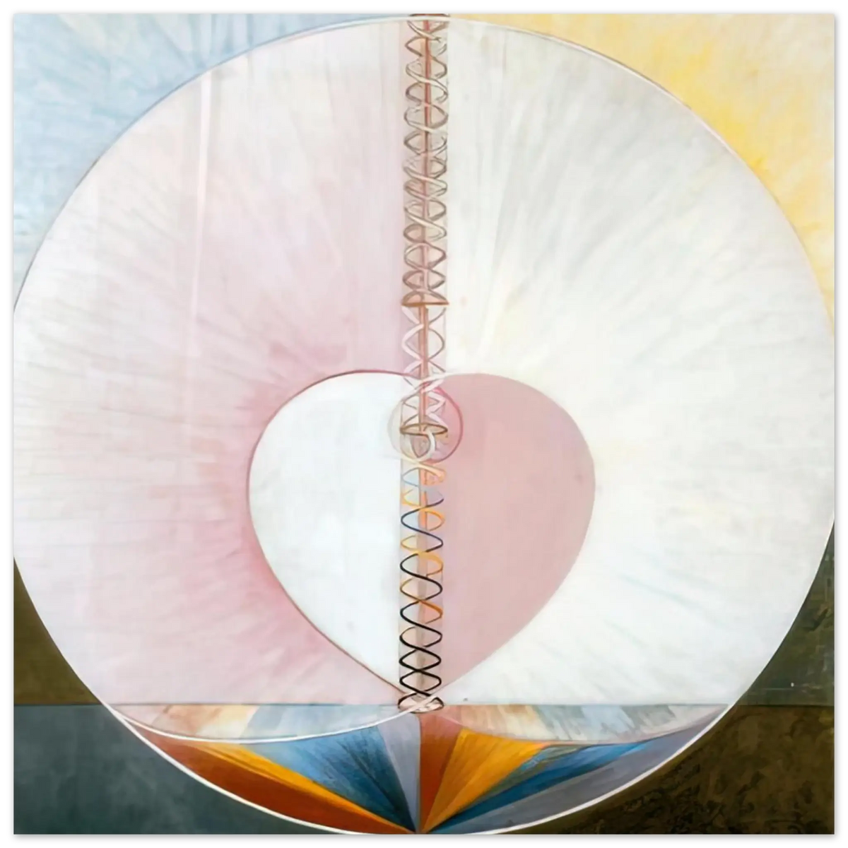 Hilma af Klint - WHAT A HUMAN BEING IS 1910 Wall art - 40x60 cm / 16x24 Inches - Premium Wooden Framed Poster With Fine Art Paper - Wood frame