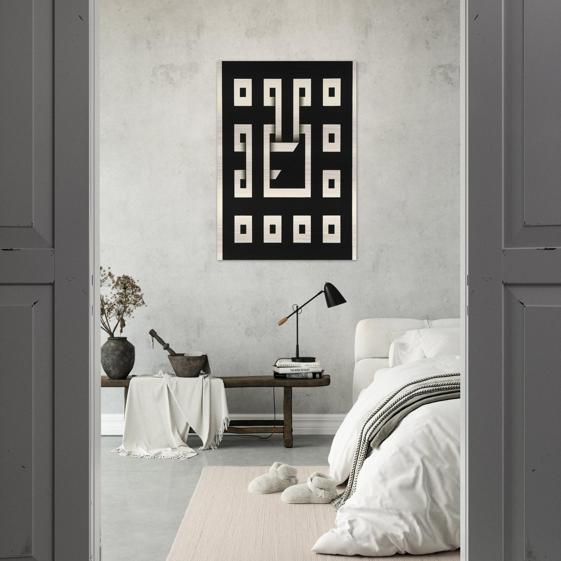 Clandestine Game XI - 1968 - Omar Rayo Brushed Aluminum Print - 70x100 cm / 28x40 inches | Omar Rayo Aluminum Print | Omar Rayo Prints