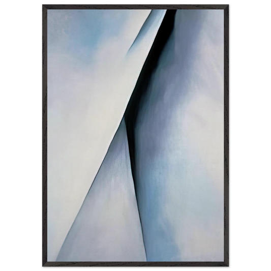 Abstraction White - Georgia OKeeffe 70x100 cm / 28x40 inches Framed Art Print – Black Wooden Frame