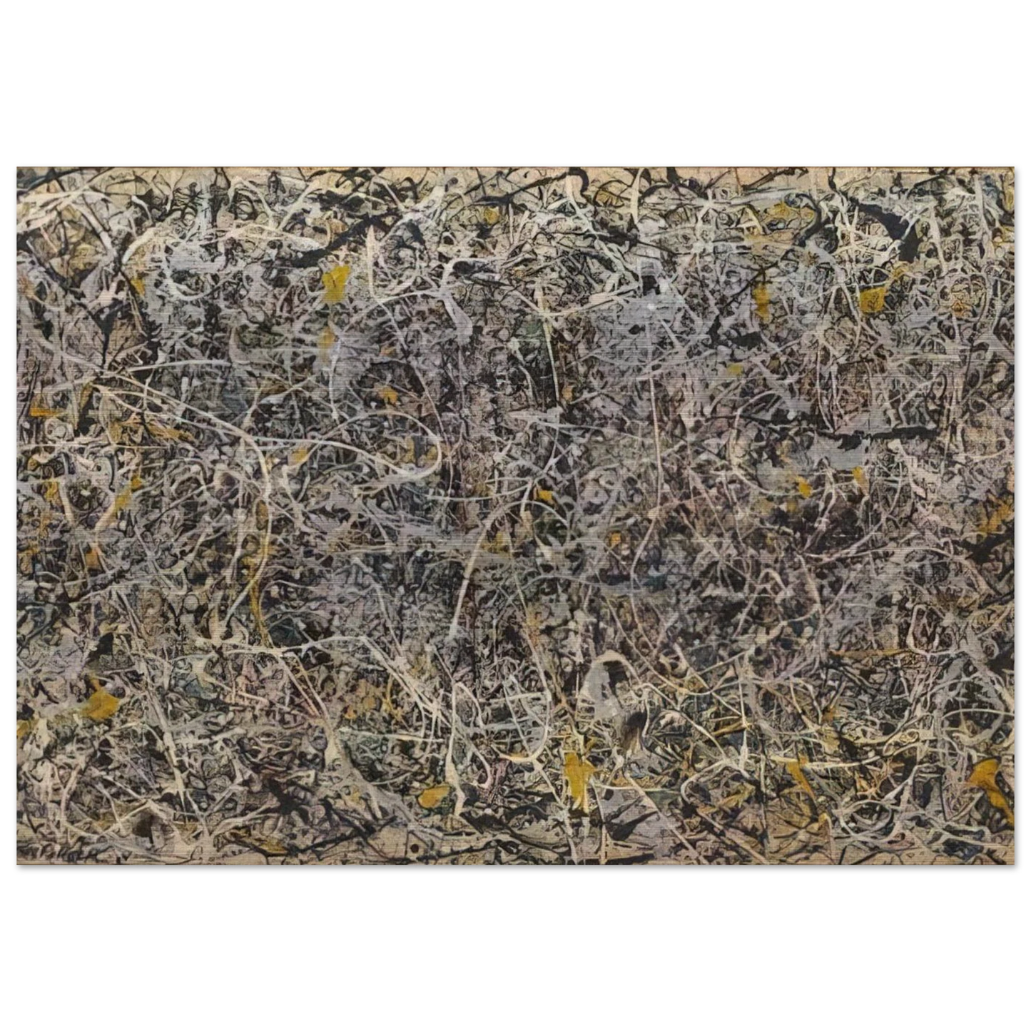 NUMBER 1 - Jackson Pollock Brushed Aluminum Print - 70x100 cm / 28x40 inches | Jackson Pollock Aluminum Print | Jackson Pollock Prints