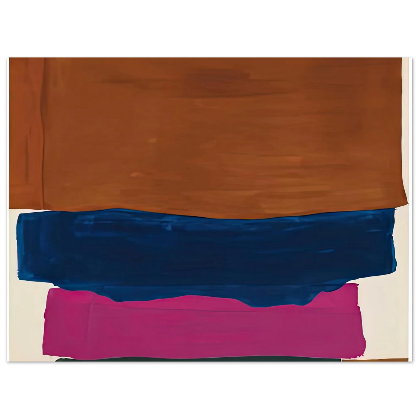 Helen Frankenthaler - Indian Summer, 1967- Wall Art - 60x80 cm / 24x32 inches - Premium Wooden Framed Poster With Fine Art Paper-canvas - White frame