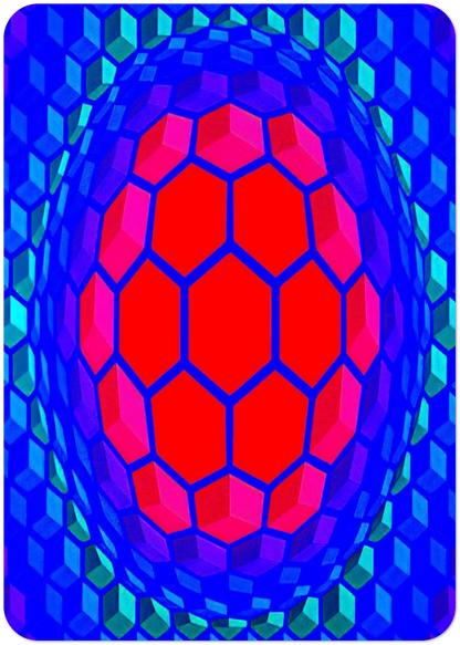 Cheyt Pyr - 1971 By Victor Vasarely Pack of 10 Post Cards | Victor Vasarely Post Cards | A6 (10.5 x 14.8 cm) - 4.1 x 5.8 inches
