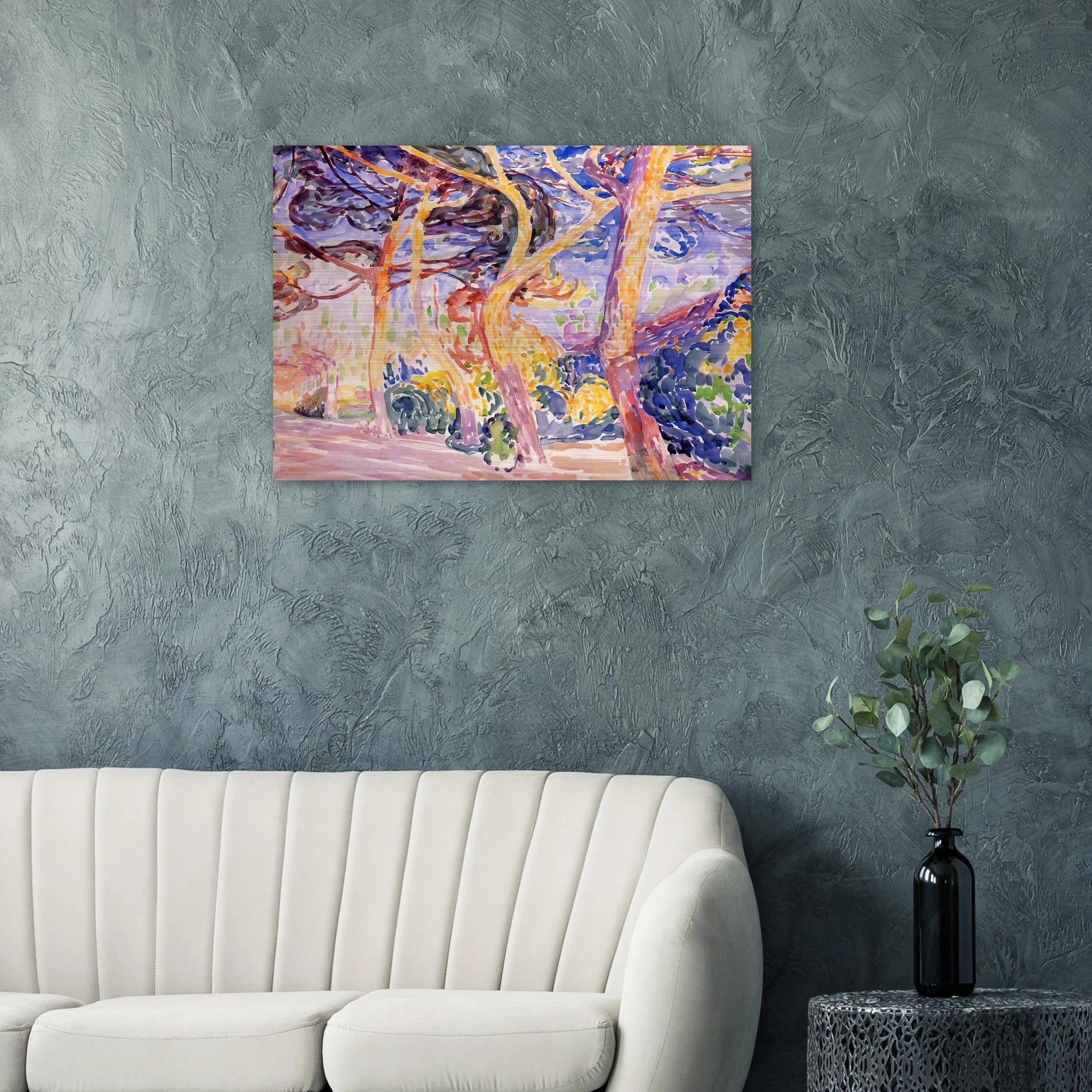 Under the Pines - Henri-Edmond Cross Brushed Aluminum Print - 70x100 cm / 28x40 inches | Henri-Edmond Cross Aluminum Print | Henri-Edmond Cross Prints