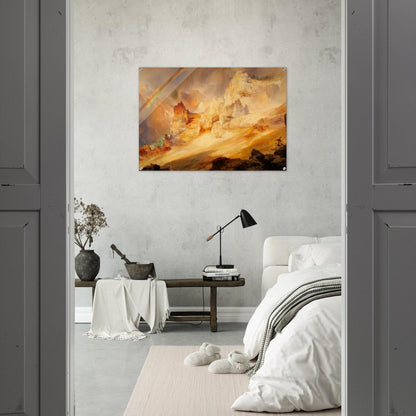 Rainbow over the Grand Canyon of the Yellowstone - Thomas Moran Acrylic Print - 70x100 cm / 28x40″ inches