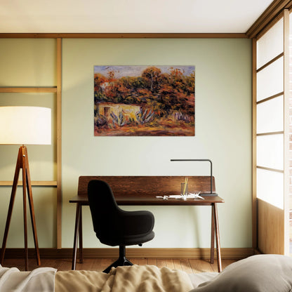 Cabin with Aloe Plants - Pierre-Auguste Renoir Brushed Aluminum Print - 70x100 cm / 28x40 inches | Pierre-Auguste Renoir Aluminum Print | Pierre-Auguste Renoir Prints
