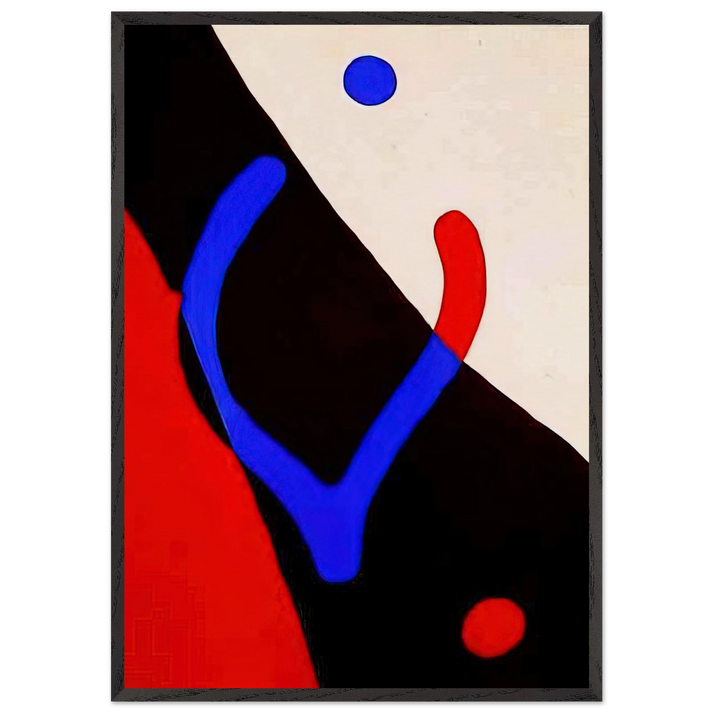 Frond and navel - Jean Arp 70x100 cm / 28x40 inches Framed Art Print – Black Wooden Frame