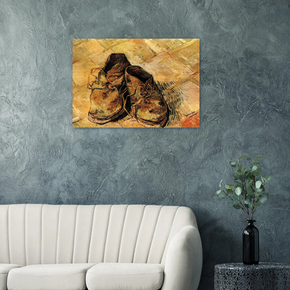 A Pair of Shoes - Vincent van Gogh Brushed Aluminum Print - 70x100 cm / 28x40 inches | Vincent van Gogh Aluminum Print | Vincent van Gogh Prints