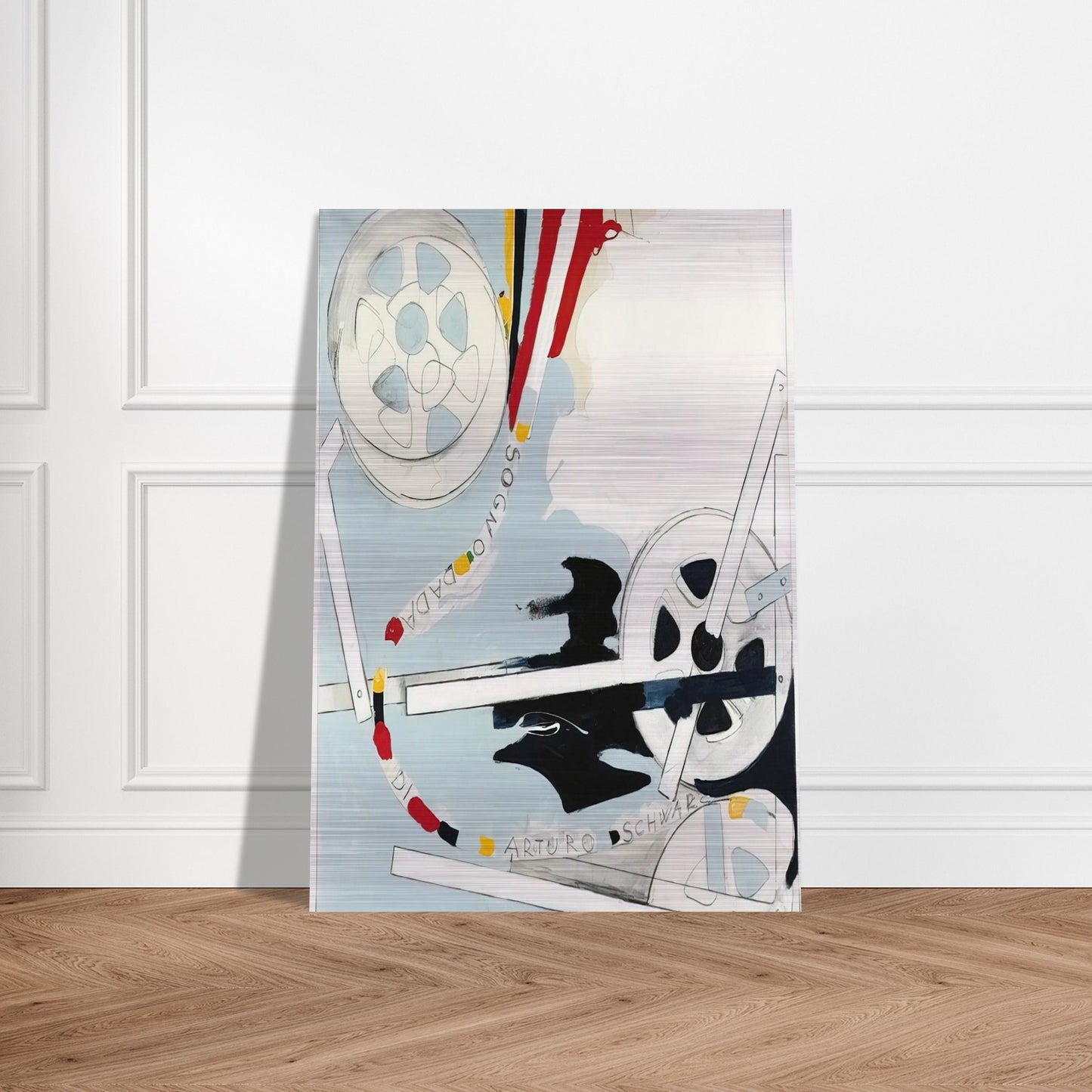 Il Sogno Dada di Arturo Schwarz - 1965 - Mario Schifano Brushed Aluminum Print - 70x100 cm / 28x40 inches | Mario Schifano Aluminum Print | Mario Schifano Prints