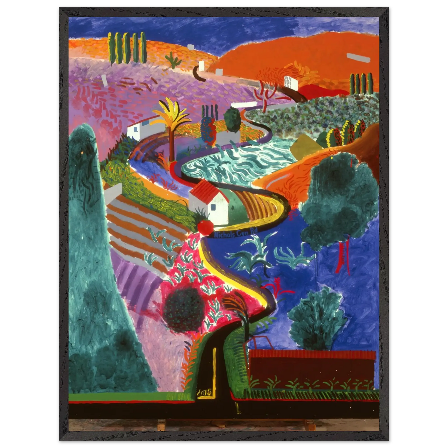 David Hockney - David Hockney Wall art - 40x50 cm / 16x20 inches - Premium Wooden Framed Poster With Fine Art Paper - Black frame