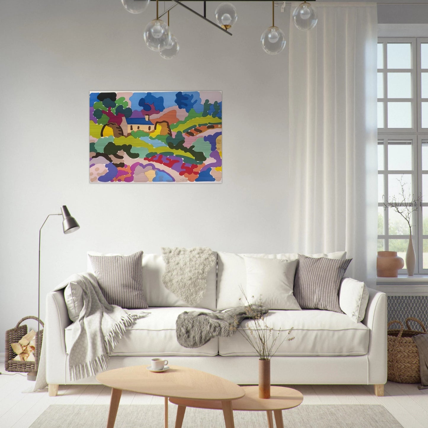Ferme en Bretagne - Fauvism - Charles Lapicque Brushed Aluminum Print - 70x100 cm / 28x40 inches | Charles Lapicque Aluminum Print | Charles Lapicque Prints