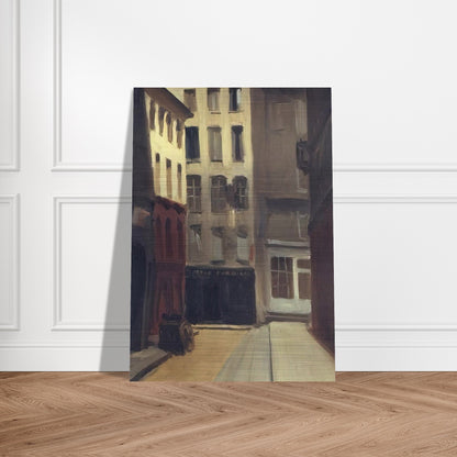 Paris Street - Edward Hopper Brushed Aluminum Print - 70x100 cm / 28x40 inches | Edward Hopper Aluminum Print | Edward Hopper Prints