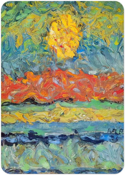 Landscape with Sun By Max Ernst Pack of 10 Post Cards | Max Ernst Post Cards | A6 (10.5 x 14.8 cm) - 4.1 x 5.8 inches