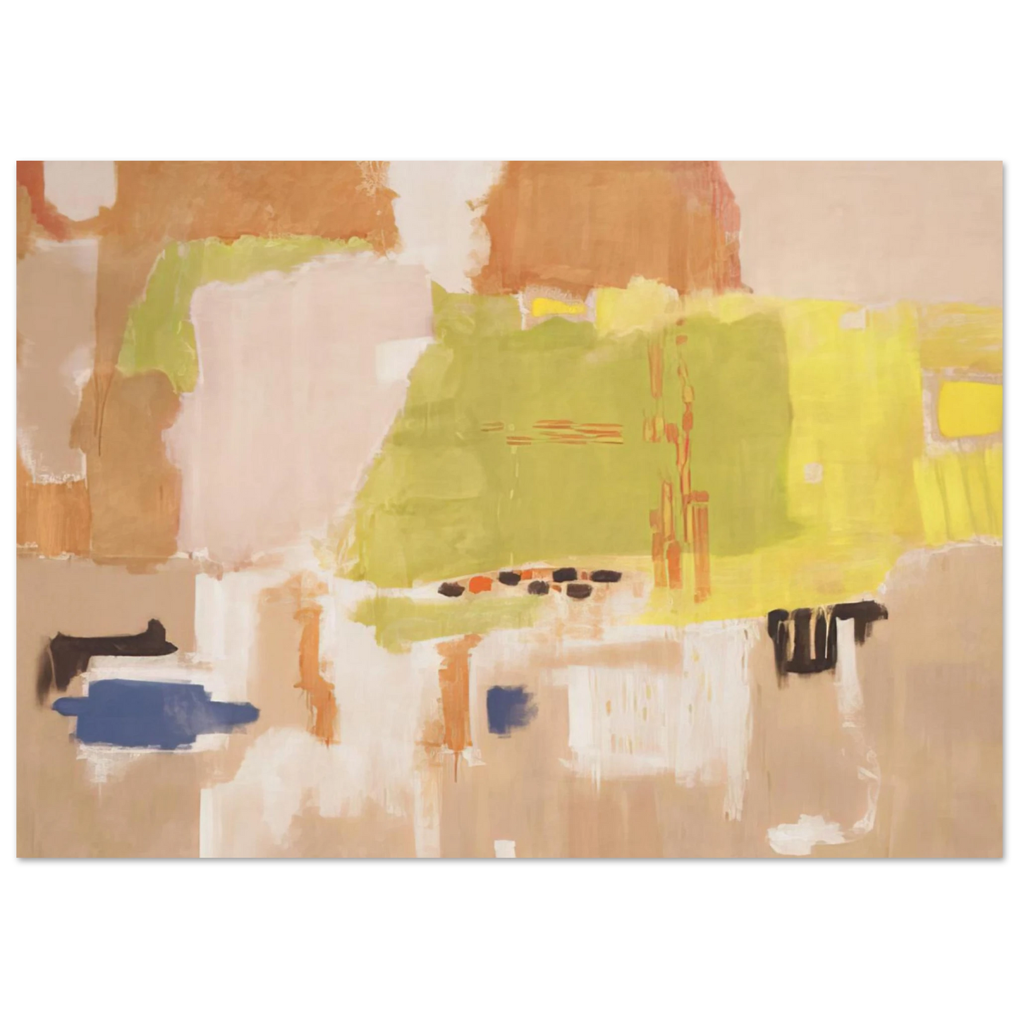 Mark Rothko - No.1 Untitled - 1948 Wall Art - 30x40 cm / 12x16 inches - Premium Wooden Framed Poster With Fine Art Paper - Wood frame