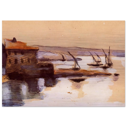 Seascape - Paul Cézanne Brushed Aluminum Print - 70x100 cm / 28x40 inches | Paul Cézanne Aluminum Print | Paul Cézanne Prints