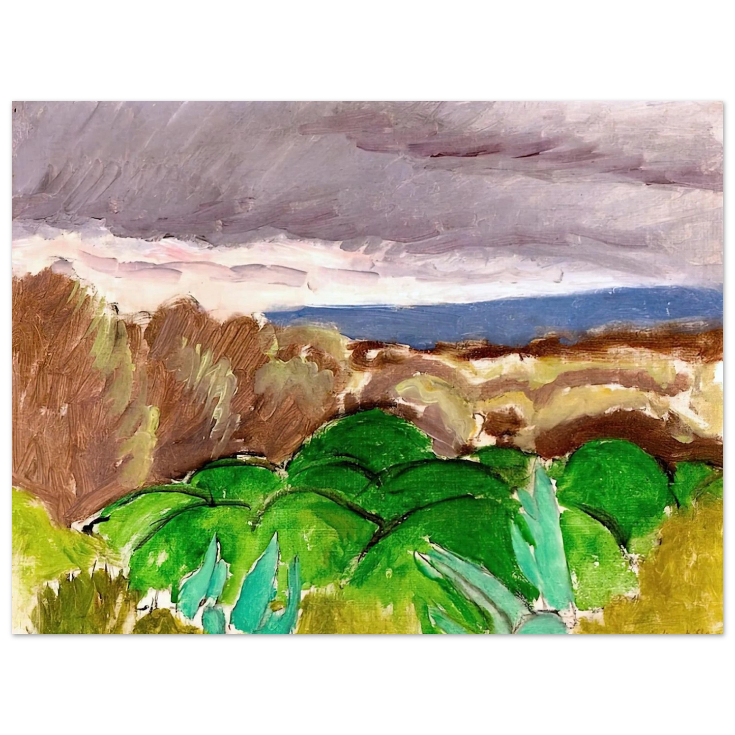 Henri Matisse - CAGNES LANDSCAPE IN STORMY WEATHER 1917  75x100 cm / 30x40inches Fine Art Poster
