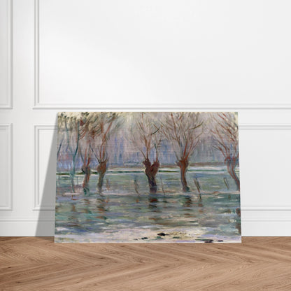 Flood Waters - claude monet Brushed Aluminum Print - 70x100 cm / 28x40 inches | claude monet Aluminum Print | claude monet Prints