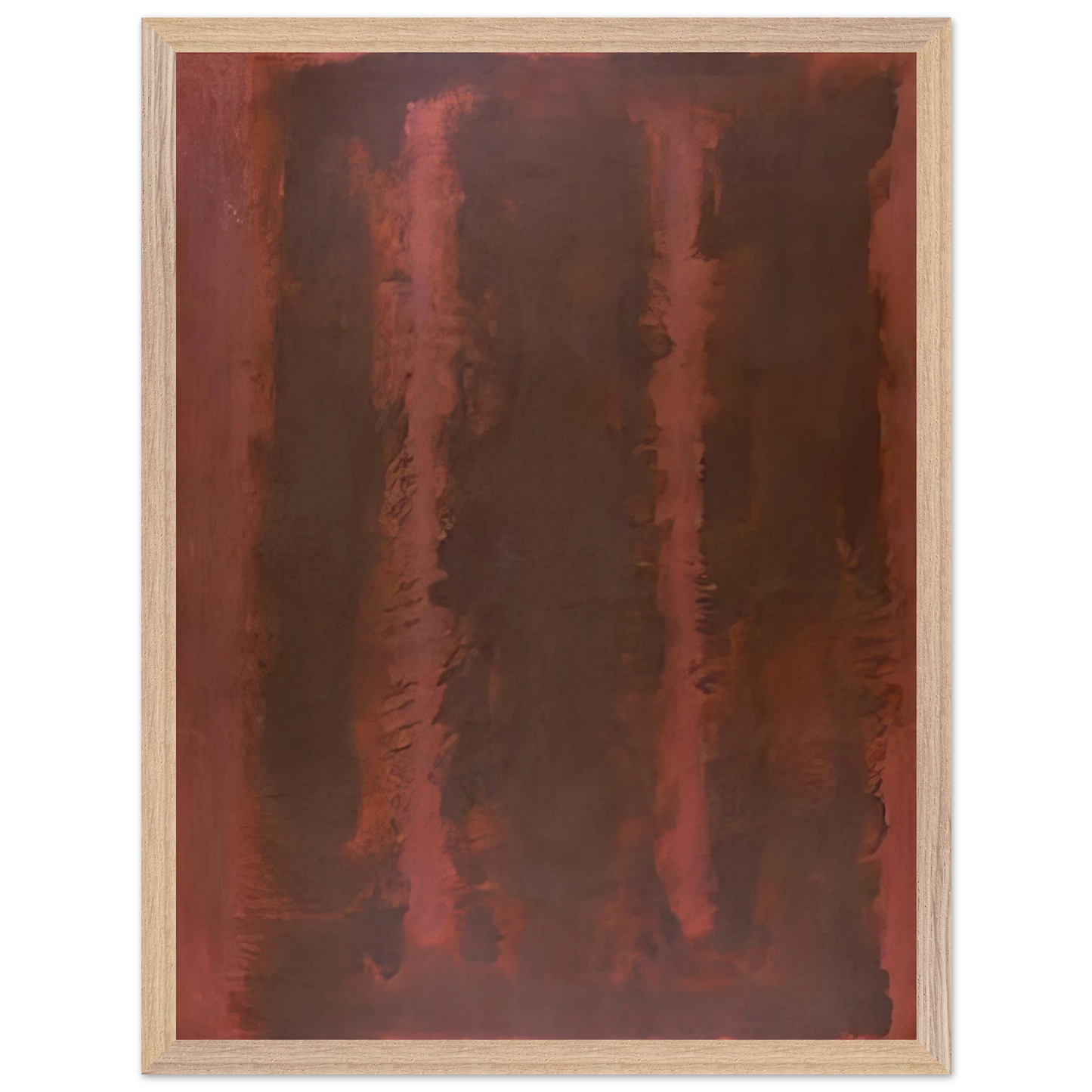 Mark Rothko - Black on Maroon - 1958 Wall Art - 60x80 cm / 24x32 inches - Premium Wooden Framed Poster With Fine Art Paper-canvas - Black frame