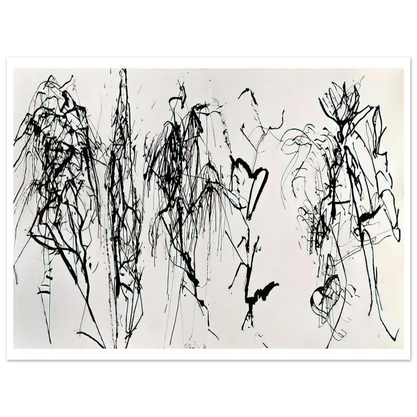 Brice Marden - Summer Scroll #8 Five Kinds of Hydra Trees - 1986  75x100 cm / 30x40inches Fine Art Poster