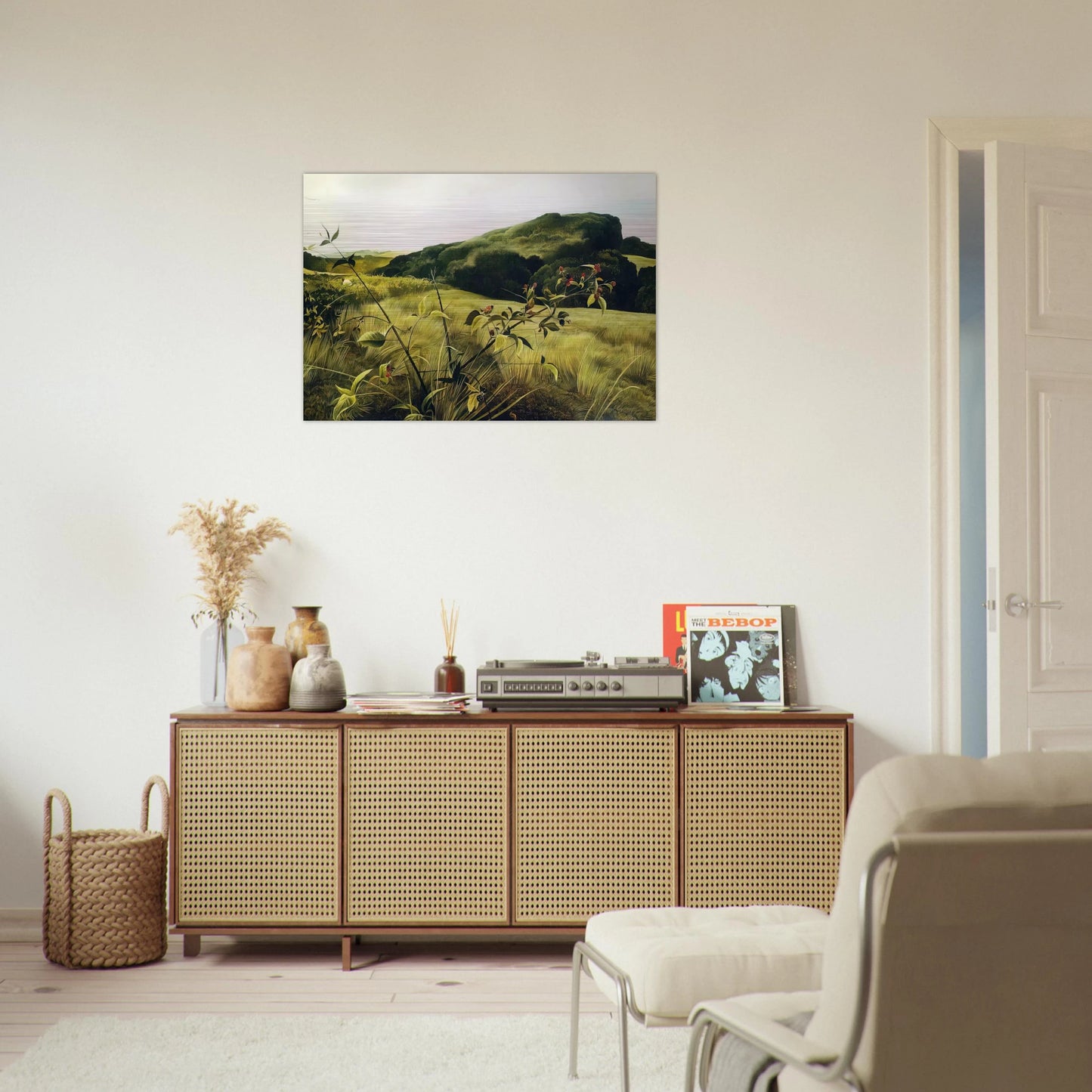 BLACKBERRY PICKER - Andrew Wyeth Brushed Aluminum Print - 70x100 cm / 28x40 inches | Andrew Wyeth Aluminum Print | Andrew Wyeth Prints