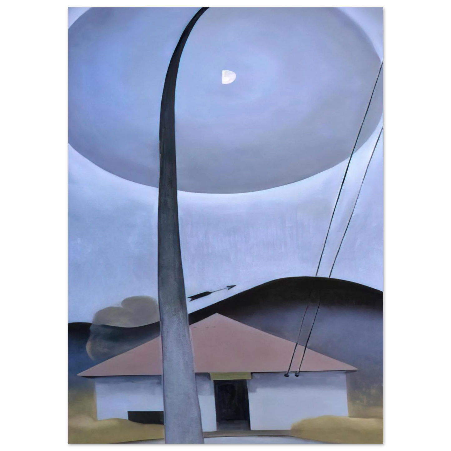 Georgia O'Keeffe - Little House with Flagpole Fine Art Poster
