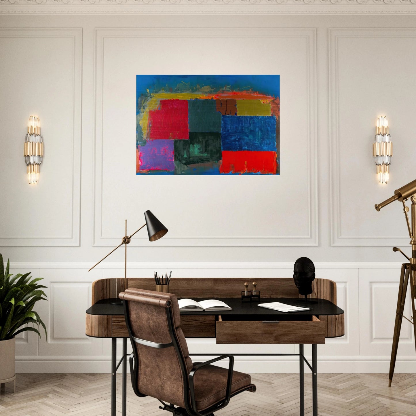 North Sound - 1979 - John Hoyland Brushed Aluminum Print - 70x100 cm / 28x40 inches | John Hoyland Aluminum Print | John Hoyland Prints