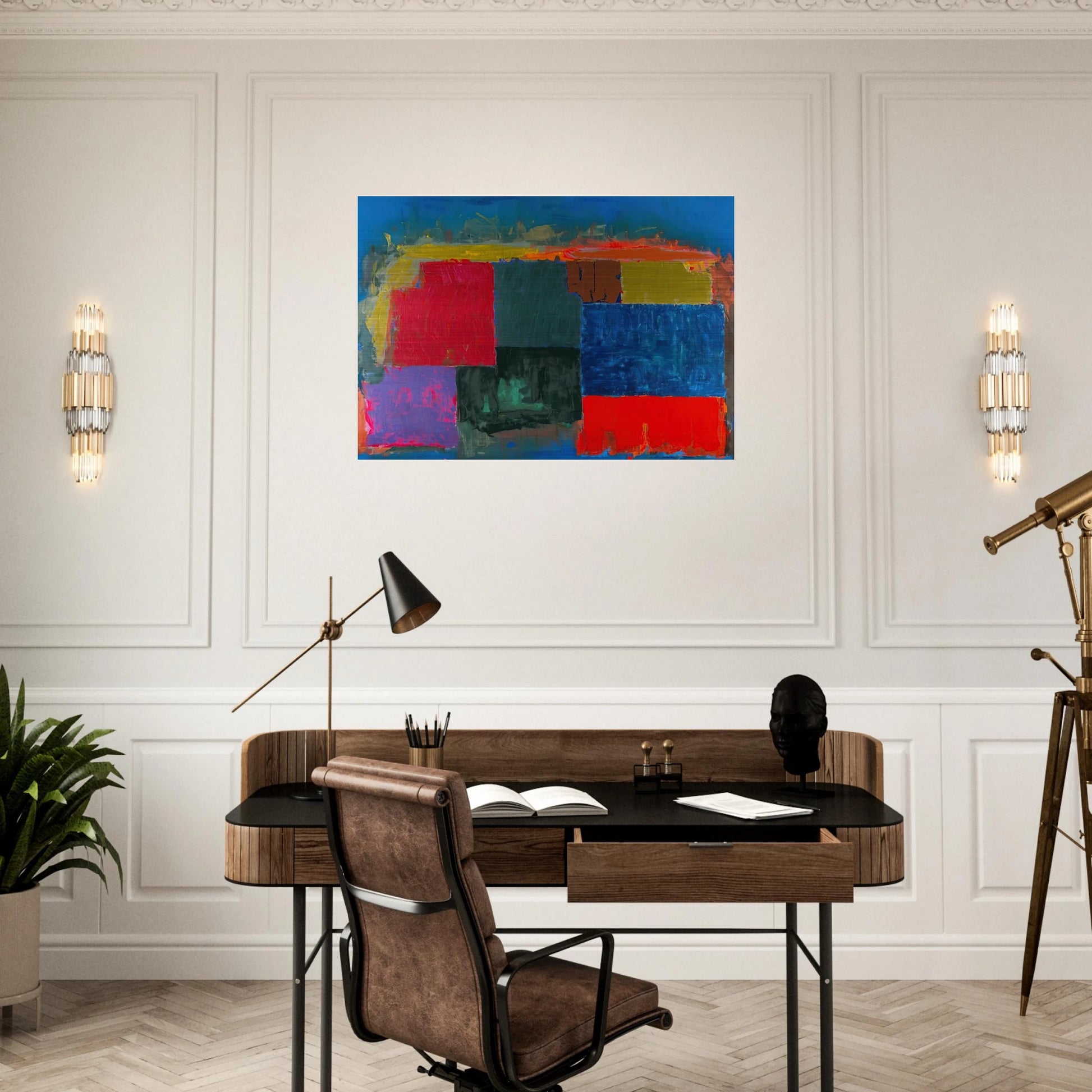 North Sound - 1979 - John Hoyland Brushed Aluminum Print - 70x100 cm / 28x40 inches | John Hoyland Aluminum Print | John Hoyland Prints