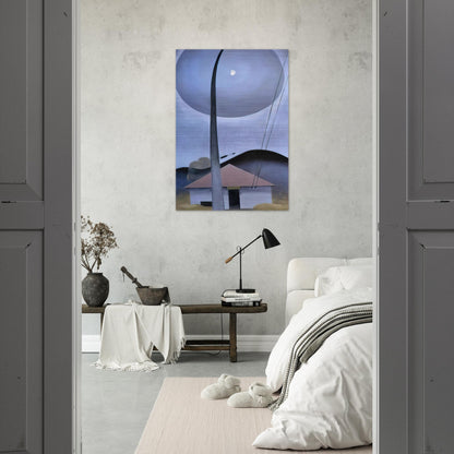 Little House with Flagpole - Georgia O'Keeffe Brushed Aluminum Print - 70x100 cm / 28x40 inches | Georgia O'Keeffe Aluminum Print | Georgia O'Keeffe Prints