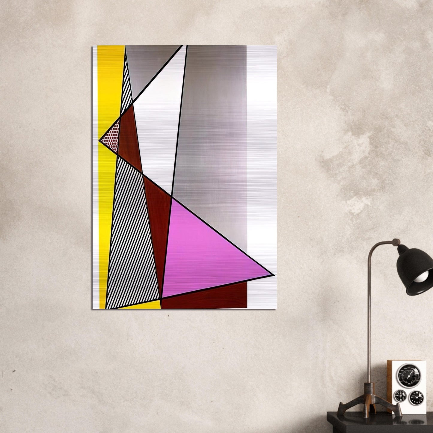 IMPERFECT PAINTING 1986 - Roy Lichtenstein Brushed Aluminum Print - 70x100 cm / 28x40 inches | Roy Lichtenstein Aluminum Print | Roy Lichtenstein Prints