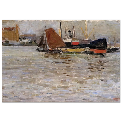 ROTTERDAM SUN 1906 - Wassily Kandinsky Brushed Aluminum Print - 70x100 cm / 28x40 inches | Wassily Kandinsky Aluminum Print | Wassily Kandinsky Prints