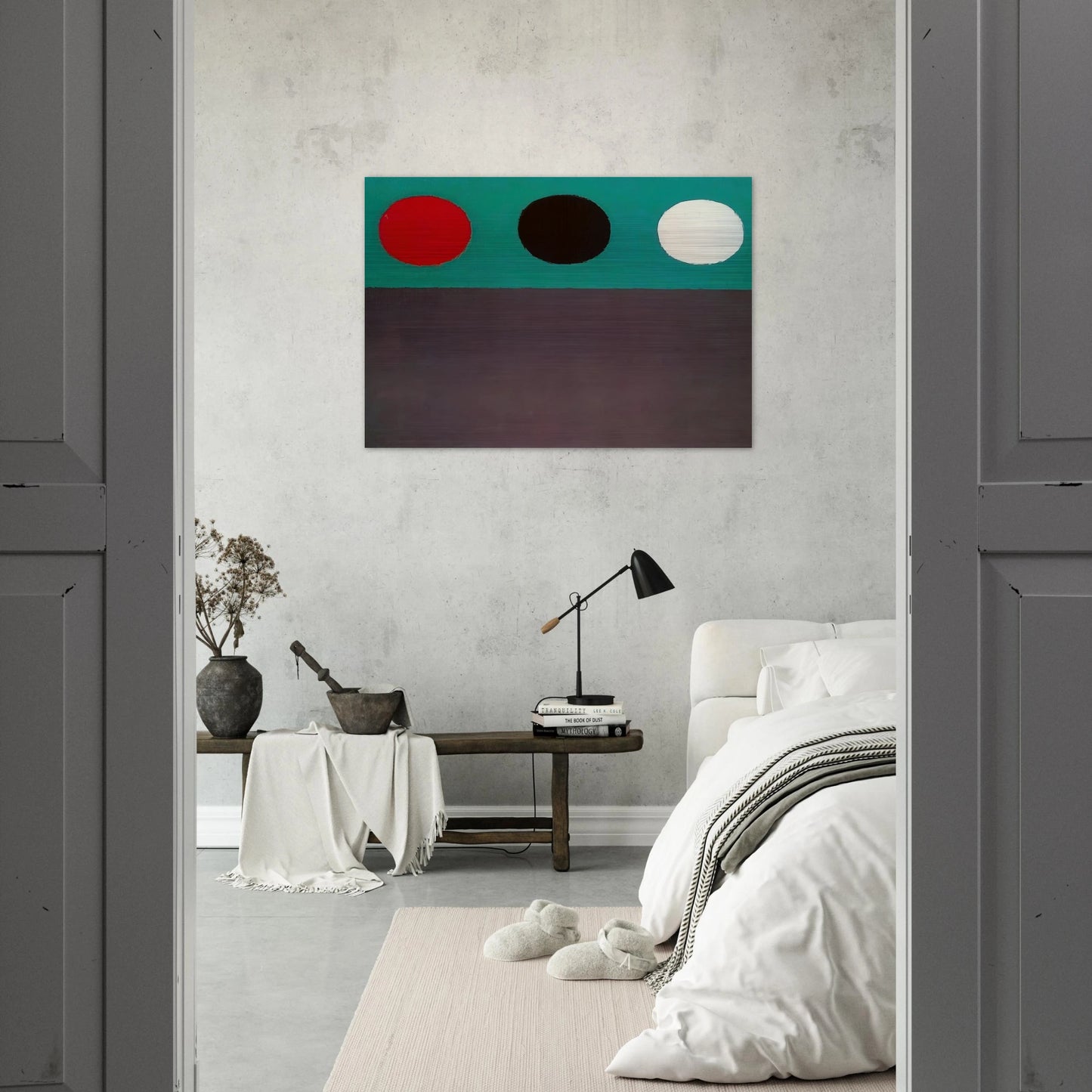 Loominé"""g #2 - 1969 - Adolph Gottlieb Brushed Aluminum Print - 70x100 cm / 28x40 inches | Adolph Gottlieb Aluminum Print | Adolph Gottlieb Prints