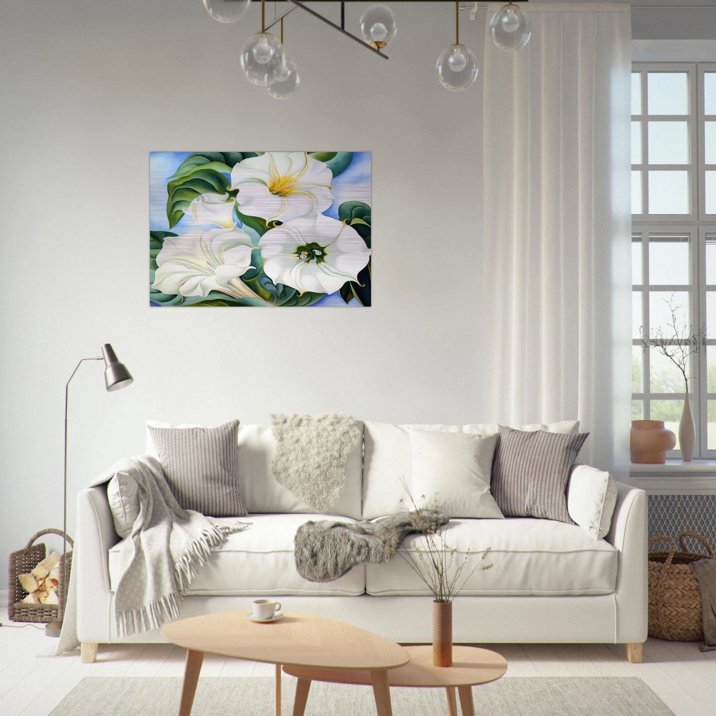Jimson Weed 3 - Georgia O'Keeffe Brushed Aluminum Print - 70x100 cm / 28x40 inches | Georgia O'Keeffe Aluminum Print | Georgia O'Keeffe Prints