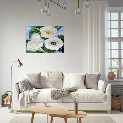Jimson Weed 3 - Georgia O'Keeffe Brushed Aluminum Print - 70x100 cm / 28x40 inches | Georgia O'Keeffe Aluminum Print | Georgia O'Keeffe Prints