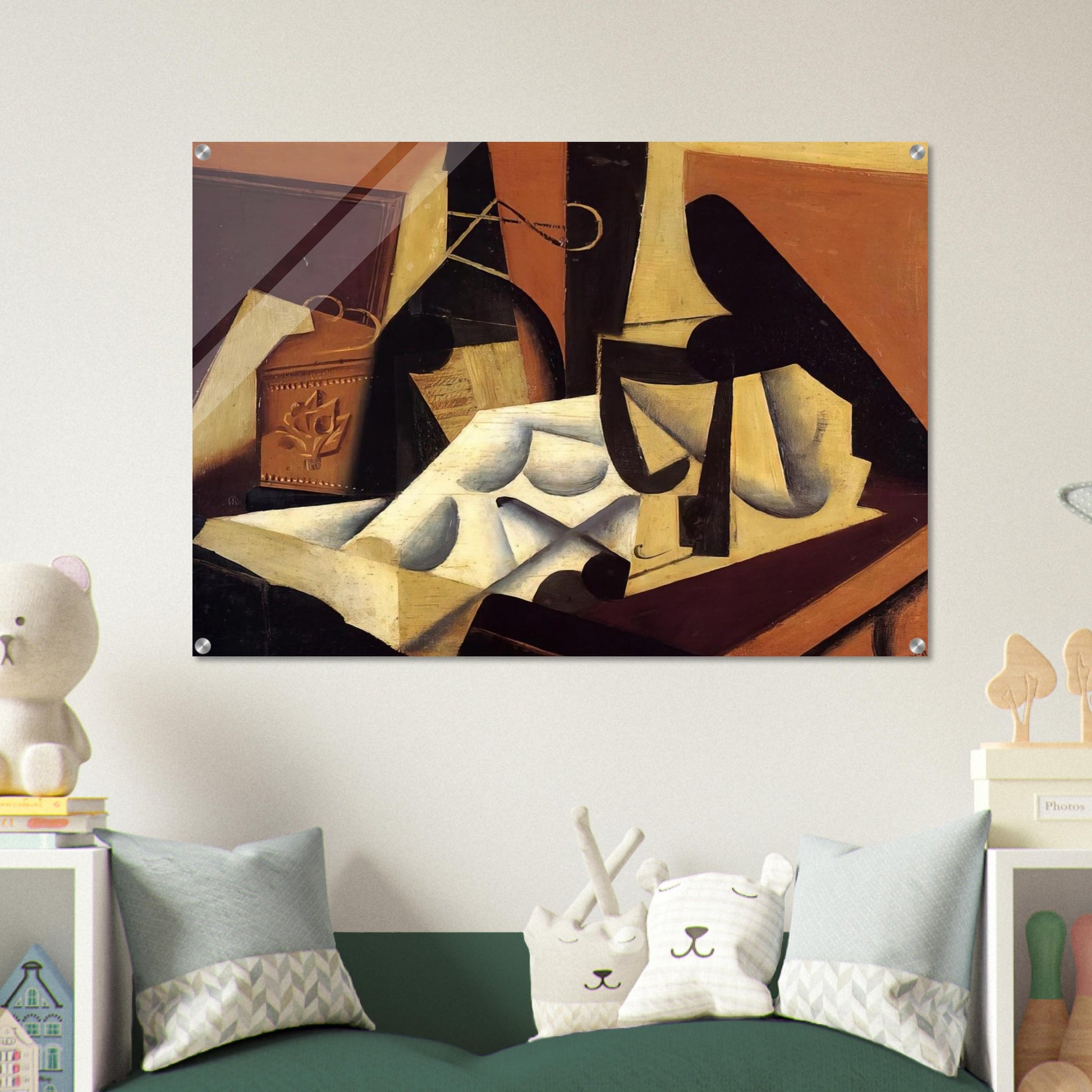 STILL LIFE WITH WHITE TABLECLOTH 1916 - Juan Gris Acrylic Print - 70x100 cm / 28x40″ inches