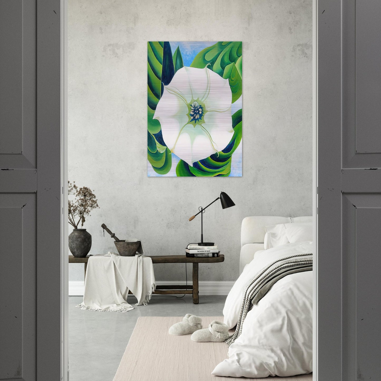 Jimson Weed - Georgia O'Keeffe Brushed Aluminum Print - 70x100 cm / 28x40 inches | Georgia O'Keeffe Aluminum Print | Georgia O'Keeffe Prints