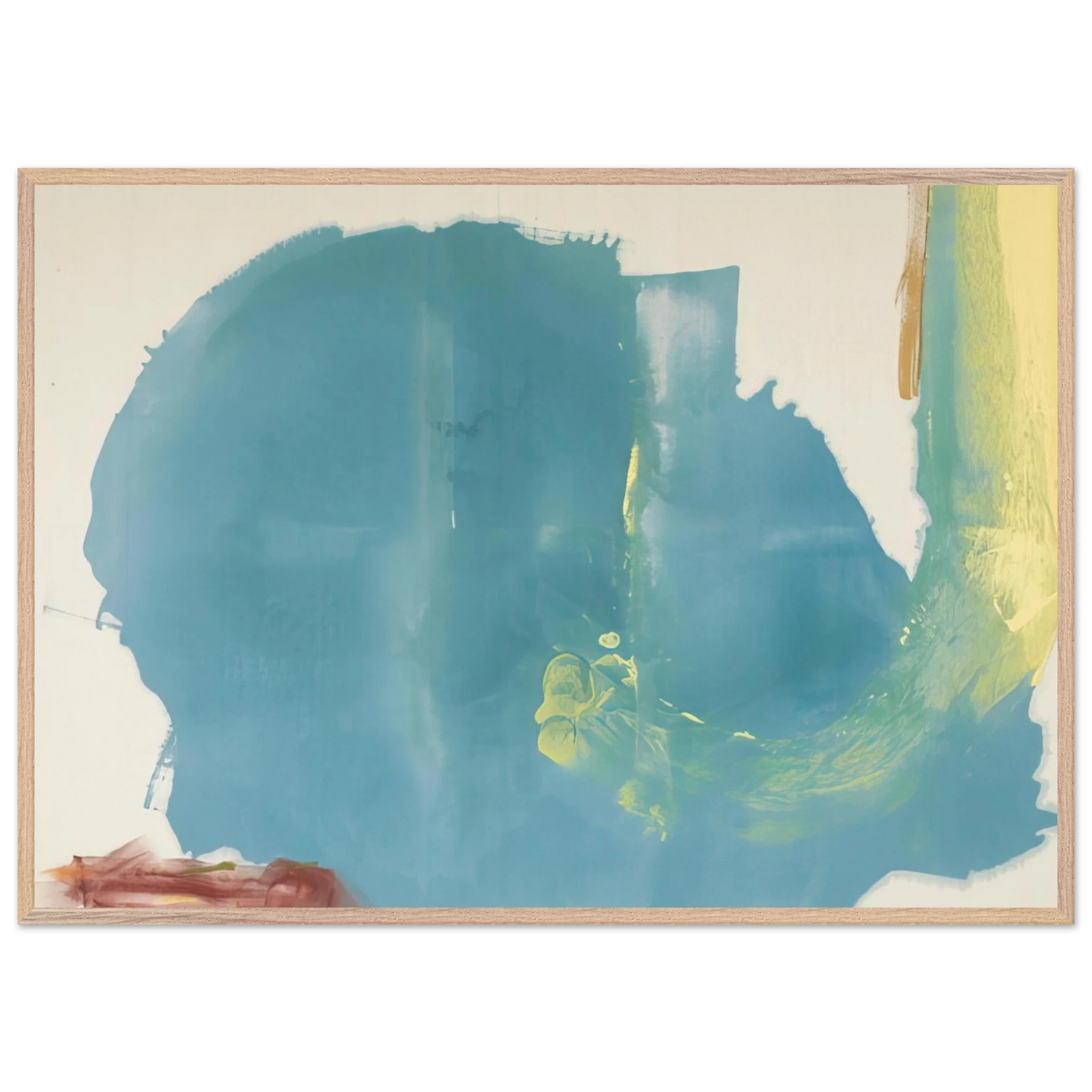 Helen Frankenthaler - Where Necessary - 1977 Wall art - 70x100 cm / 28x40 inches - Premium Wooden Framed Poster With Fine Art Paper-canvas - Wood frame