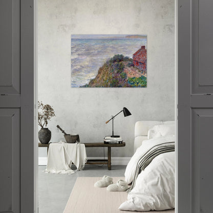Fisherman`s House in Petit-Ailly - claude monet Brushed Aluminum Print - 70x100 cm / 28x40 inches | claude monet Aluminum Print | claude monet Prints