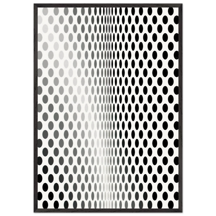 LOSS 1964 - Bridget Riley 70x100 cm / 28x40 inches Framed Art Print – Black Wooden Frame