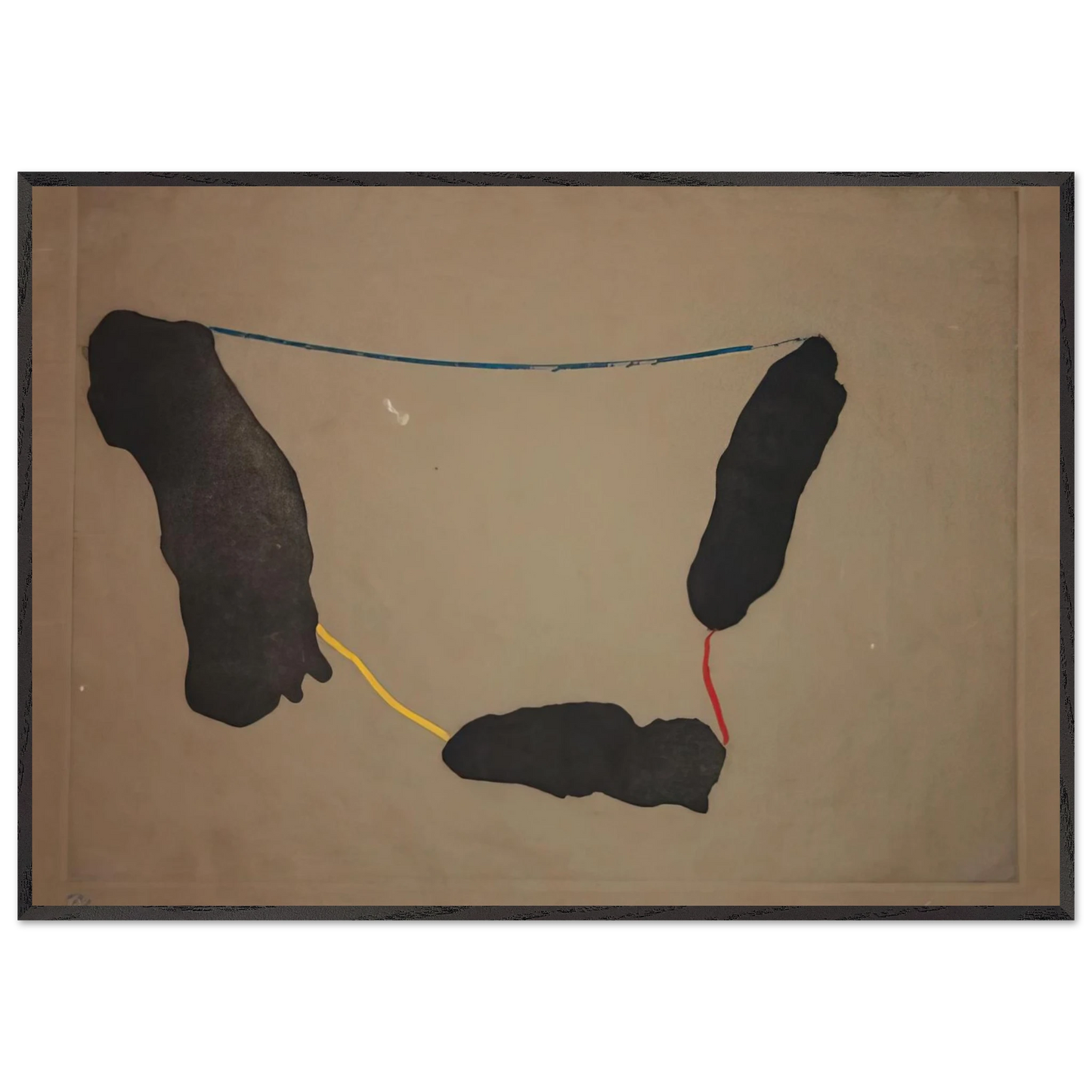 Helen Frankenthaler - Connected By Joy - 1973 Wall art - A1 (59.4 x 84.1  cm) - Premium Wooden Framed Poster With Fine Art Paper-canvas - Wood frame