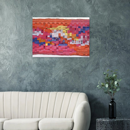 SOUTH OF THE BORDER 1958 - Anni Albers Brushed Aluminum Print - 70x100 cm / 28x40 inches | Anni Albers Aluminum Print | Anni Albers Prints
