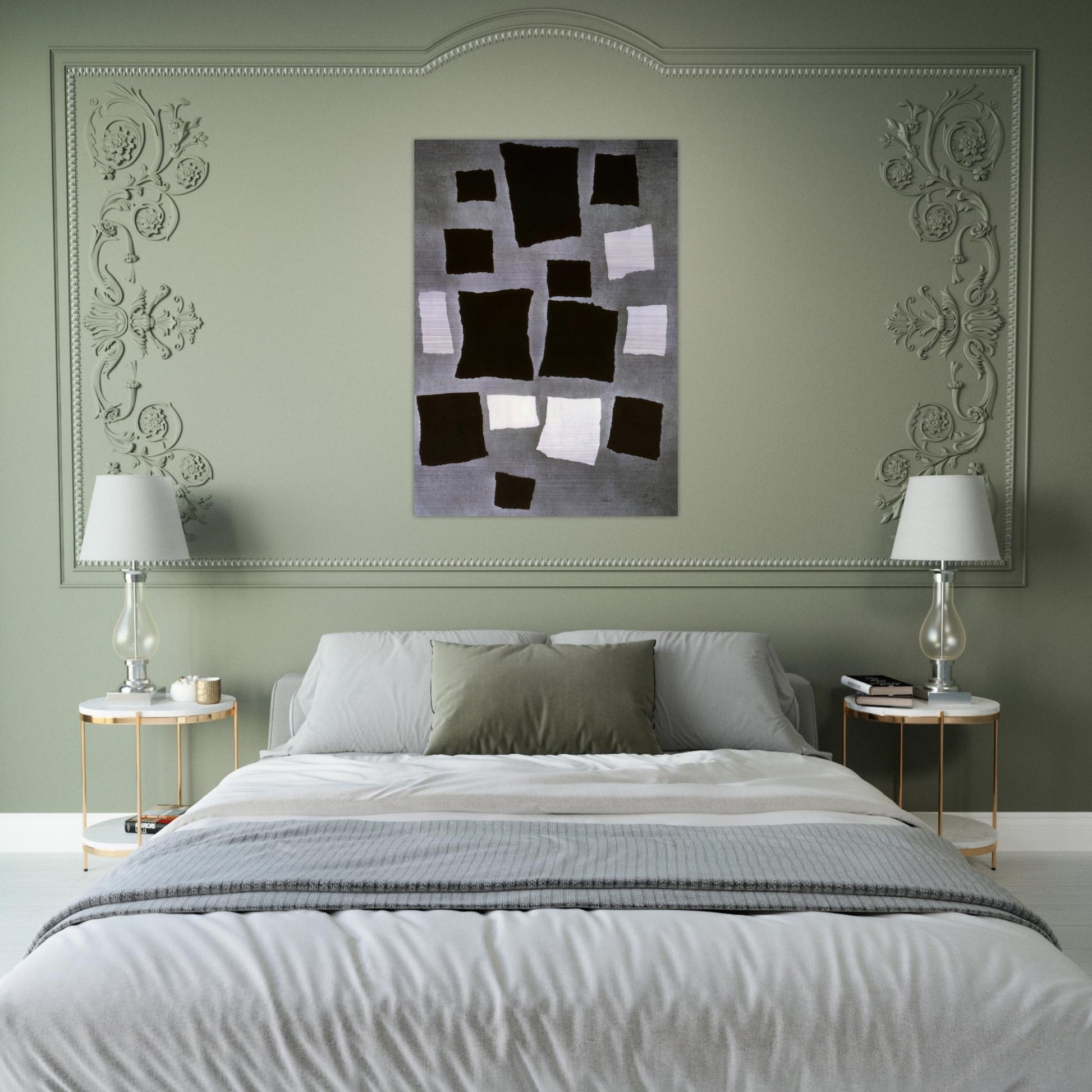 Squares or Rectangles Arranged According to the Laws of Chance - Jean Arp Brushed Aluminum Print - 70x100 cm / 28x40 inches | Jean Arp Aluminum Print | Jean Arp Prints