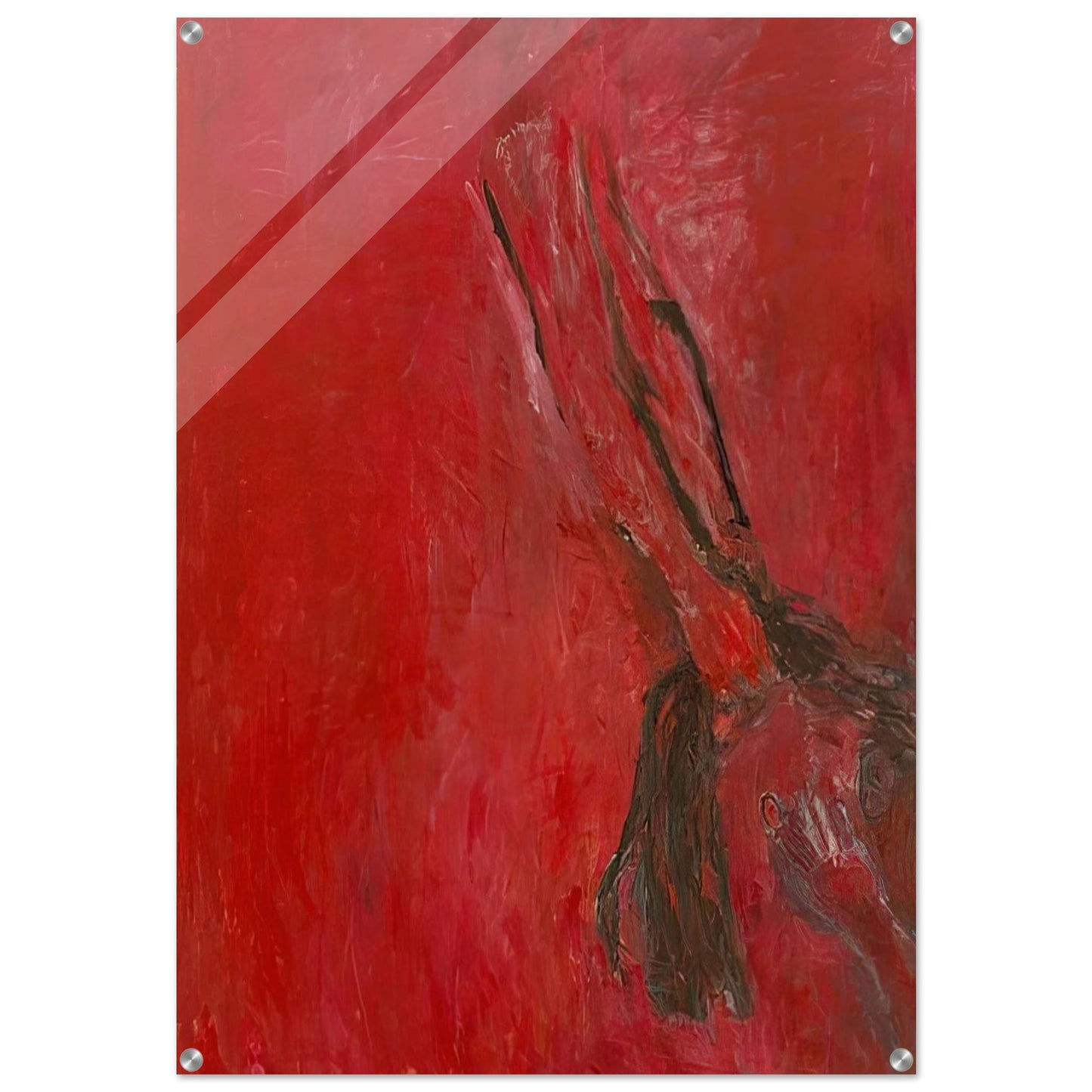 MAGGIE S PONYTAIL 1993 - Susan Rothenberg Acrylic Print - 70x100 cm / 28x40″ inches