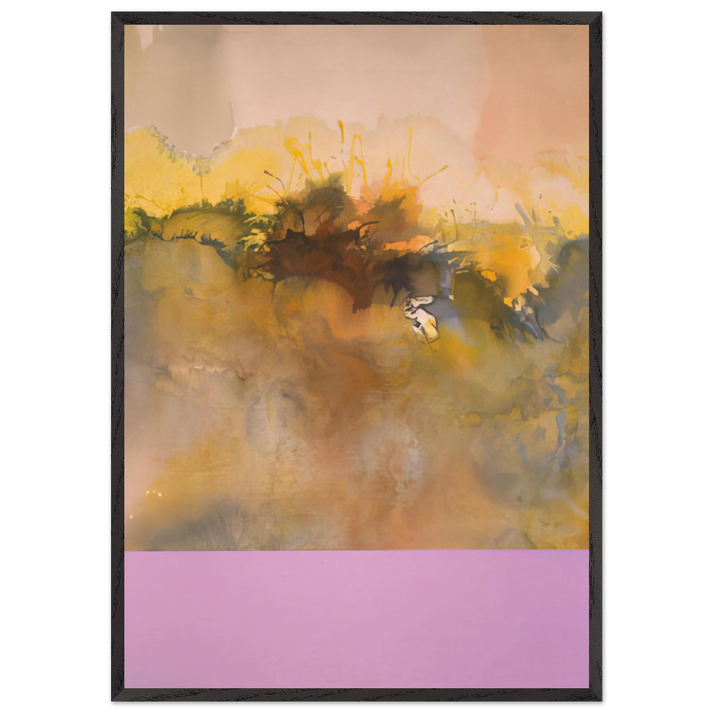 Isidiris - 1969 - Ronnie Landfield 70x100 cm / 28x40 inches Framed Art Print – Black Wooden Frame