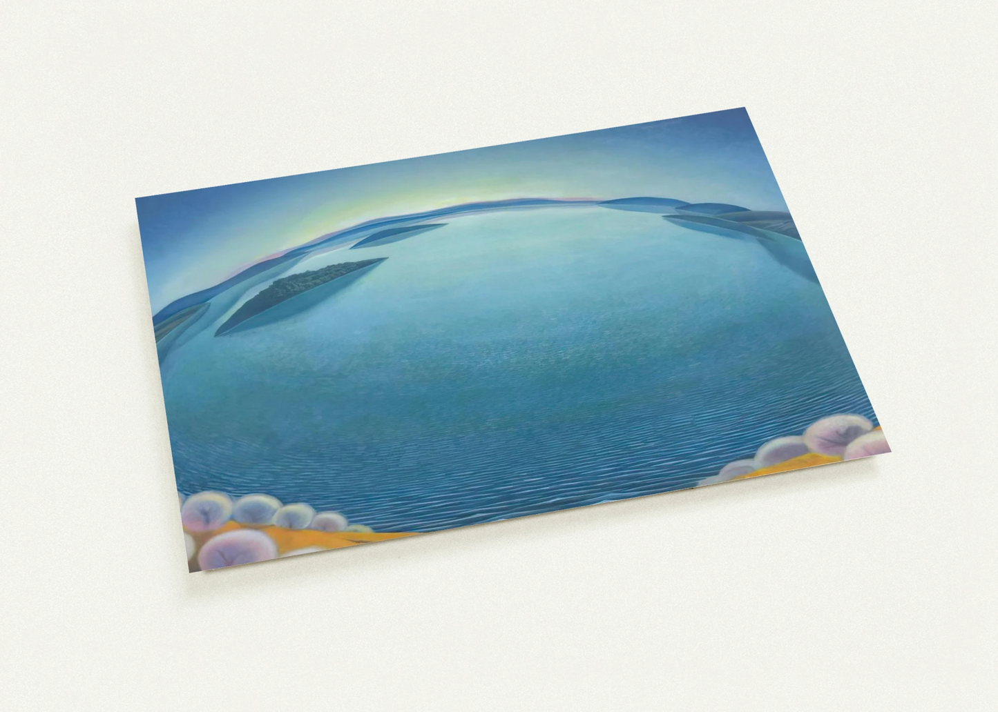 Lago-alba - 1942 By Gerardo Dottori Pack of 10 Post Cards | Gerardo Dottori Post Cards | A6 (10.5 x 14.8 cm) - 4.1 x 5.8 inches