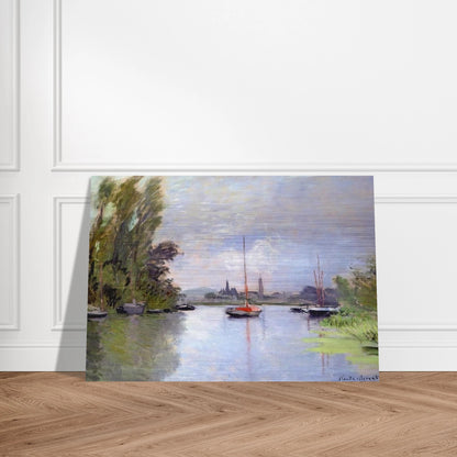 Argenteuil Seen from the Small Arm of the Seine - claude monet Brushed Aluminum Print - 70x100 cm / 28x40 inches | claude monet Aluminum Print | claude monet Prints
