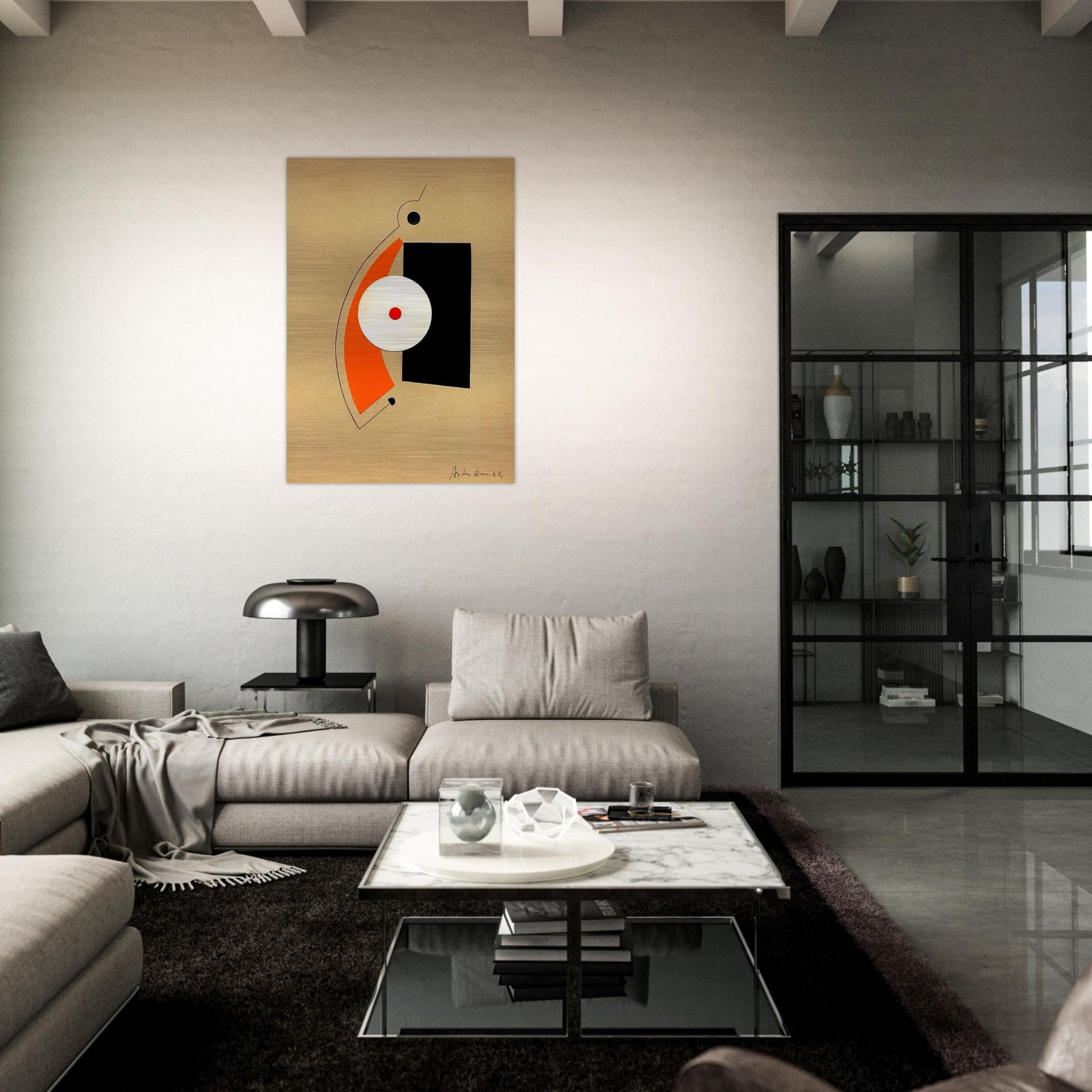 Untitled - 1962 - Carmelo Arden Quin Brushed Aluminum Print - 70x100 cm / 28x40 inches | Carmelo Arden Quin Aluminum Print | Carmelo Arden Quin Prints
